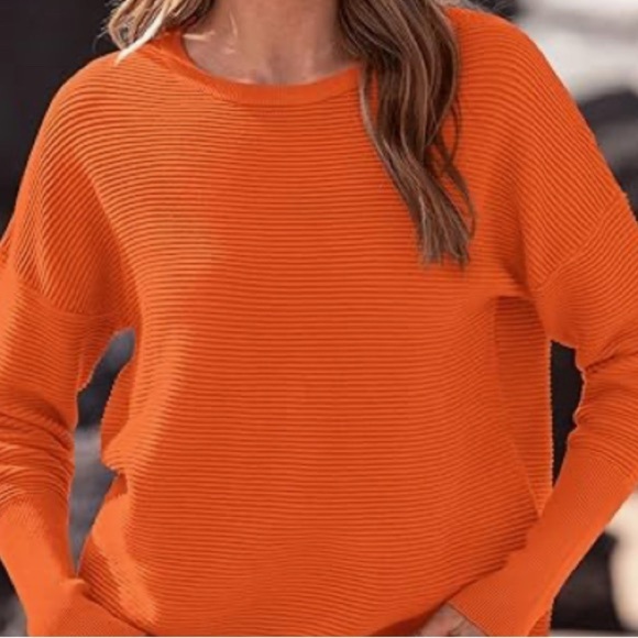 BTFBM Sweaters - Vibrant Orange Crew Neck Sweater